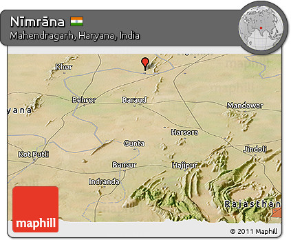 Satellite Panoramic Map of Nīmrāna