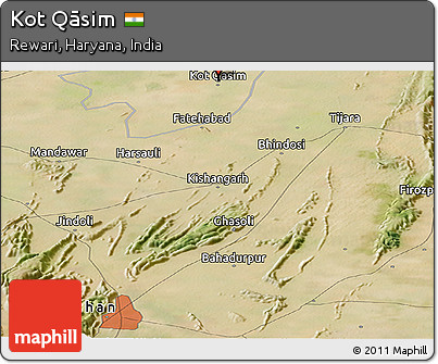 Satellite Panoramic Map of Kot Qāsim