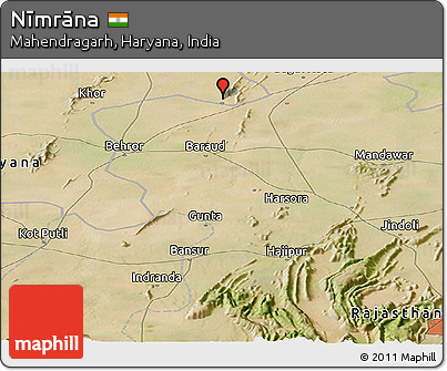 Satellite Panoramic Map of Nīmrāna