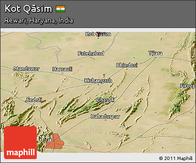 Satellite Panoramic Map of Kot Qāsim