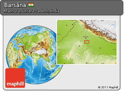 Physical Location Map of Barsāna