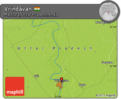Physical Map of Vrindāvan