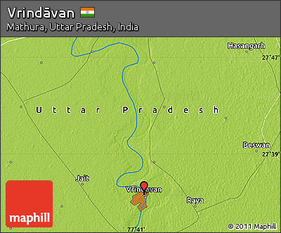 Physical Map of Vrindāvan