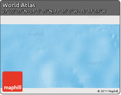 Physical 3D Map of the Area around 27° 48' 57" N, 77° 16' 30" W