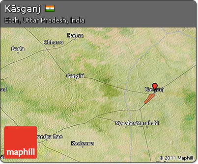 Satellite 3D Map of Kāsganj