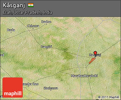 Satellite 3D Map of Kāsganj