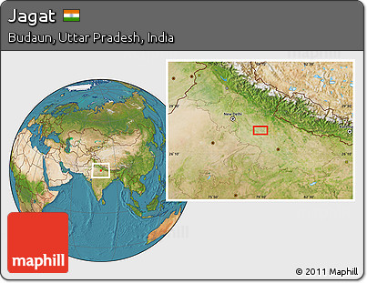 Satellite Location Map of Jagat