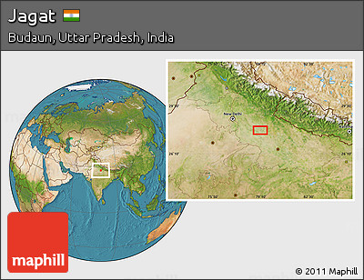 Satellite Location Map of Jagat