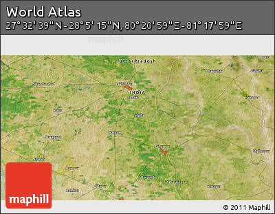 Satellite 3D Map of the Area around 27° 48' 57" N, 80° 49' 29" E