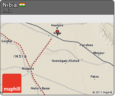 Shaded Relief 3D Map of Nibia