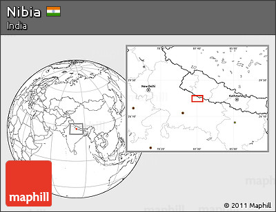 Blank Location Map of Nibia