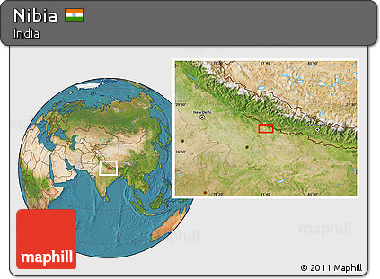 Satellite Location Map of Nibia