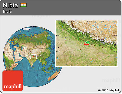 Satellite Location Map of Nibia
