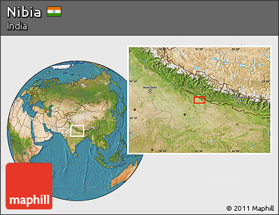 Satellite Location Map of Nibia