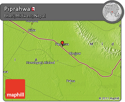 Physical Map of Piprahwa