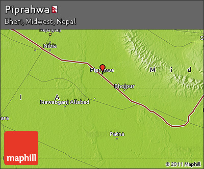 Physical Map of Piprahwa