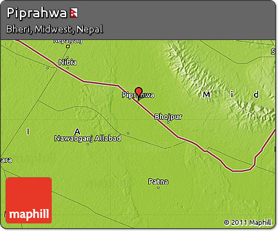 Physical Map of Piprahwa