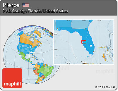 Political Location Map of Pierce