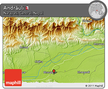 Physical 3D Map of Andrāuli