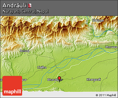 Physical 3D Map of Andrāuli