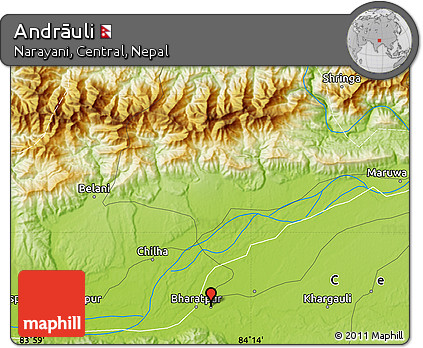 Physical Map of Andrāuli