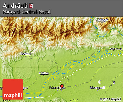 Physical Map of Andrāuli