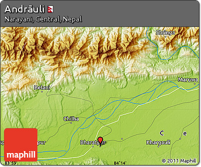 Physical Map of Andrāuli