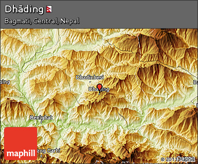 Physical 3D Map of Dhāding