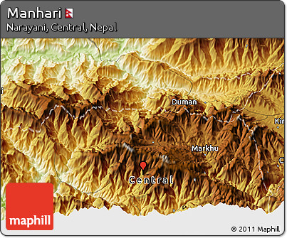 Physical 3D Map of Manhari
