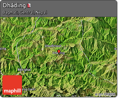 Satellite 3D Map of Dhāding