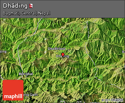 Satellite 3D Map of Dhāding