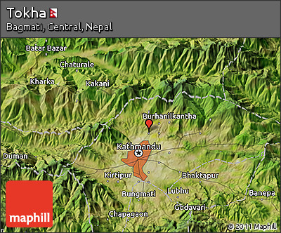 Satellite 3D Map of Tokha