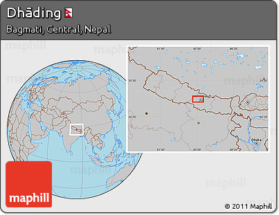 Gray Location Map of Dhāding