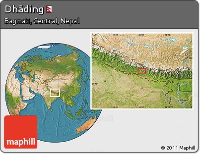 Satellite Location Map of Dhāding