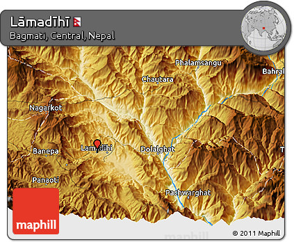 Physical 3D Map of Lāmadīhī