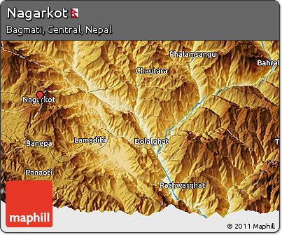 Physical 3D Map of Nagarkot