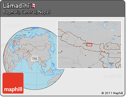 Gray Location Map of Lāmadīhī