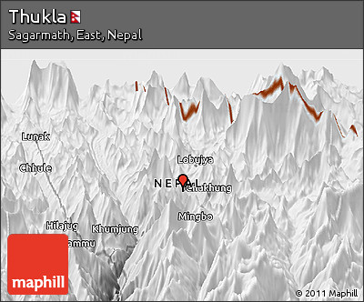 Physical Panoramic Map of Thukla