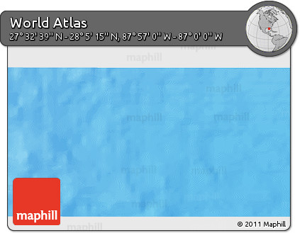 Physical 3D Map of the Area around 27° 48' 57" N, 87° 28' 29" W