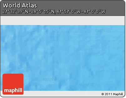Physical 3D Map of the Area around 27° 48' 57" N, 87° 28' 29" W