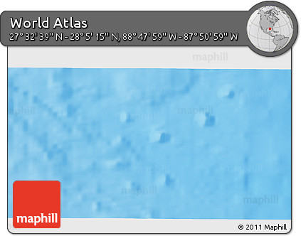 Physical 3D Map of the Area around 27° 48' 57" N, 88° 19' 29" W