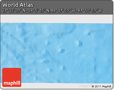 Physical 3D Map of the Area around 27° 48' 57" N, 88° 19' 29" W