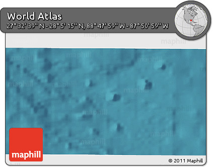 Satellite 3D Map of the Area around 27° 48' 57" N, 88° 19' 29" W