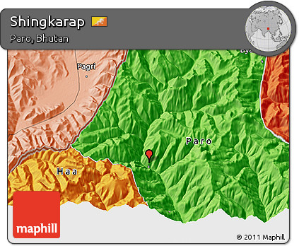 Political 3D Map of Shingkarap