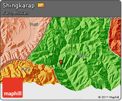 Political 3D Map of Shingkarap