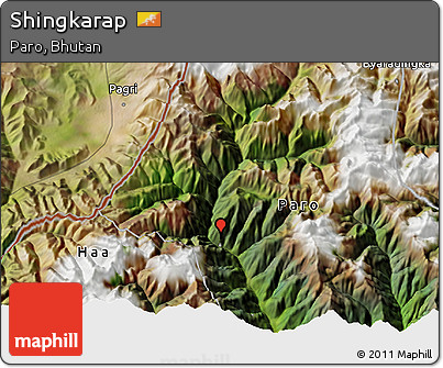 Satellite 3D Map of Shingkarap