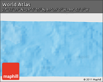 Political 3D Map of the Area around 27° 48' 57" N, 89° 10' 30" W