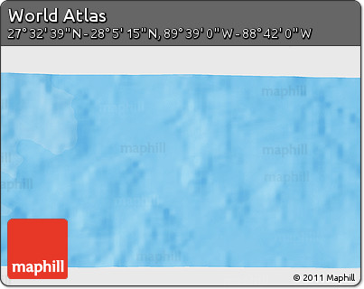 Political 3D Map of the Area around 27° 48' 57" N, 89° 10' 30" W