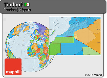 Political Location Map of Tindouf