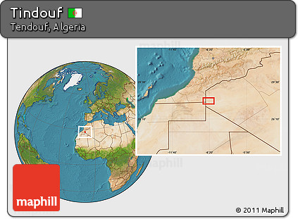 Satellite Location Map of Tindouf